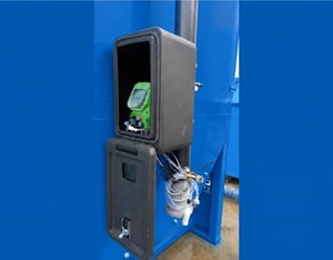 Control box and monitoring equipment on a proportional dosing unit at a New Zealand water treatment site