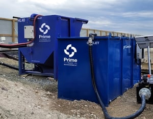 HL40 lamella clarifier and pH correction unit set up together on site