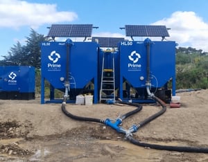 Two Prime HL50 lamella clarifiers operating together at CentrePort in Wellington