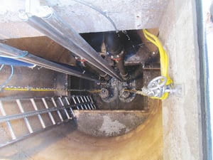 Wastewater pump station rag build up