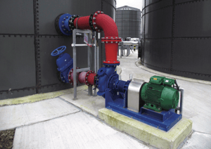 Hidrostal HidroMix setup at a wastewater treatment plant